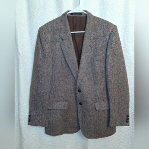 St. Michael Brown Herringbone Blazer, Vintage, 100% Pure New British Wool.